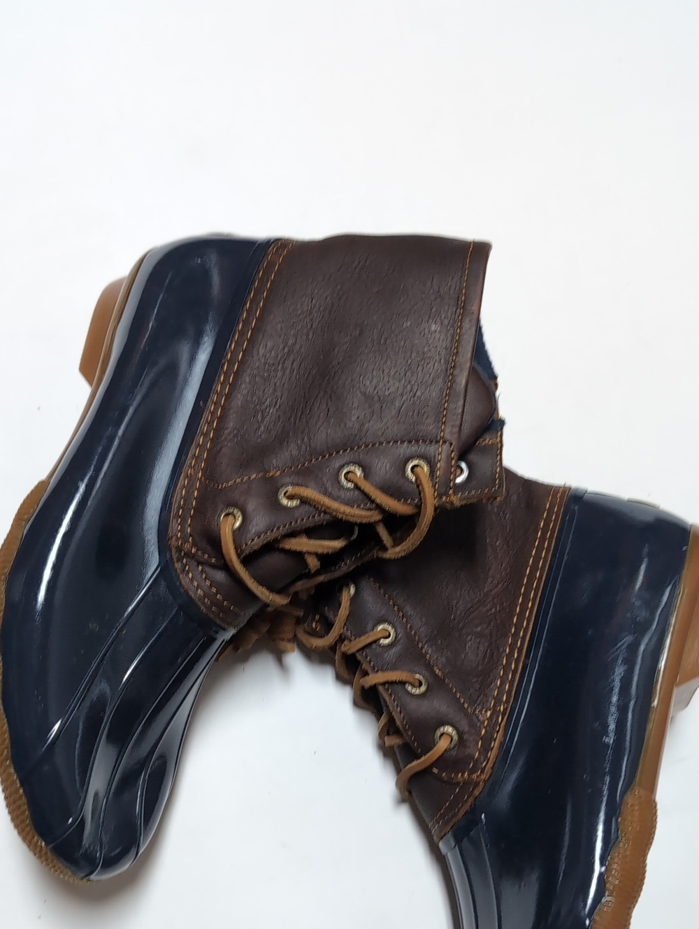 Sperry Navy and Brown Women's Waterproof Duck Boots - Picture 5 of 5